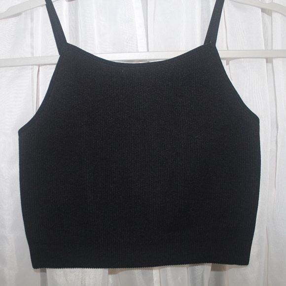 Alexander Jane Ribbed The Essential Crop | Skinny Strap Bralette in Sz (L/XL) - Picture 1 of 7